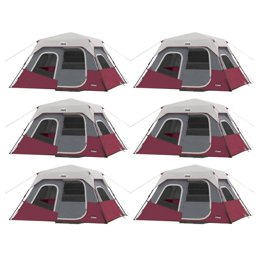 XDP Recreation Wine 6-Person Camping Cabin Tent With Air Vents & Loft ...