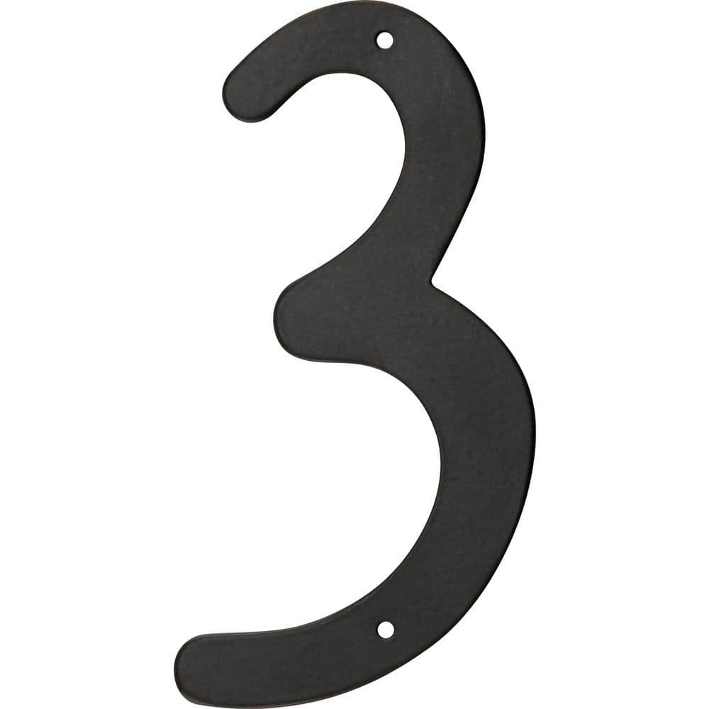 4 in. Black Nail-On Aluminum House Number 3 price history on PriceWatchPro