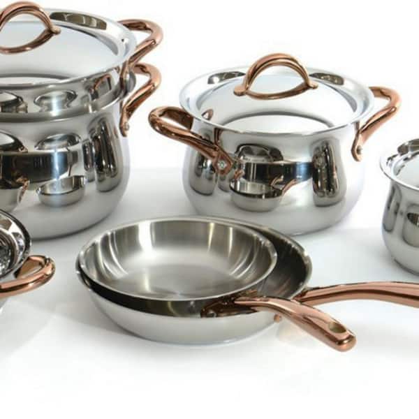 BergHOFF Vintage Collection 10-Piece Stainless Steel Cookware Set in Copper  2212298 - The Home Depot
