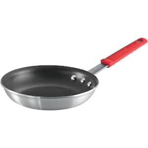 8 in. Heavy-gauge Aluminum Reinforced Nonstick Frying Pan with Cast Stainless Steel Handle with Removable Silicone Grip