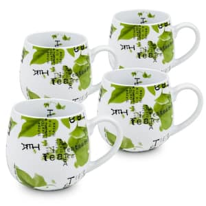Konitz 4-Piece Tea Collage Porcelain Snuggle Mug Set