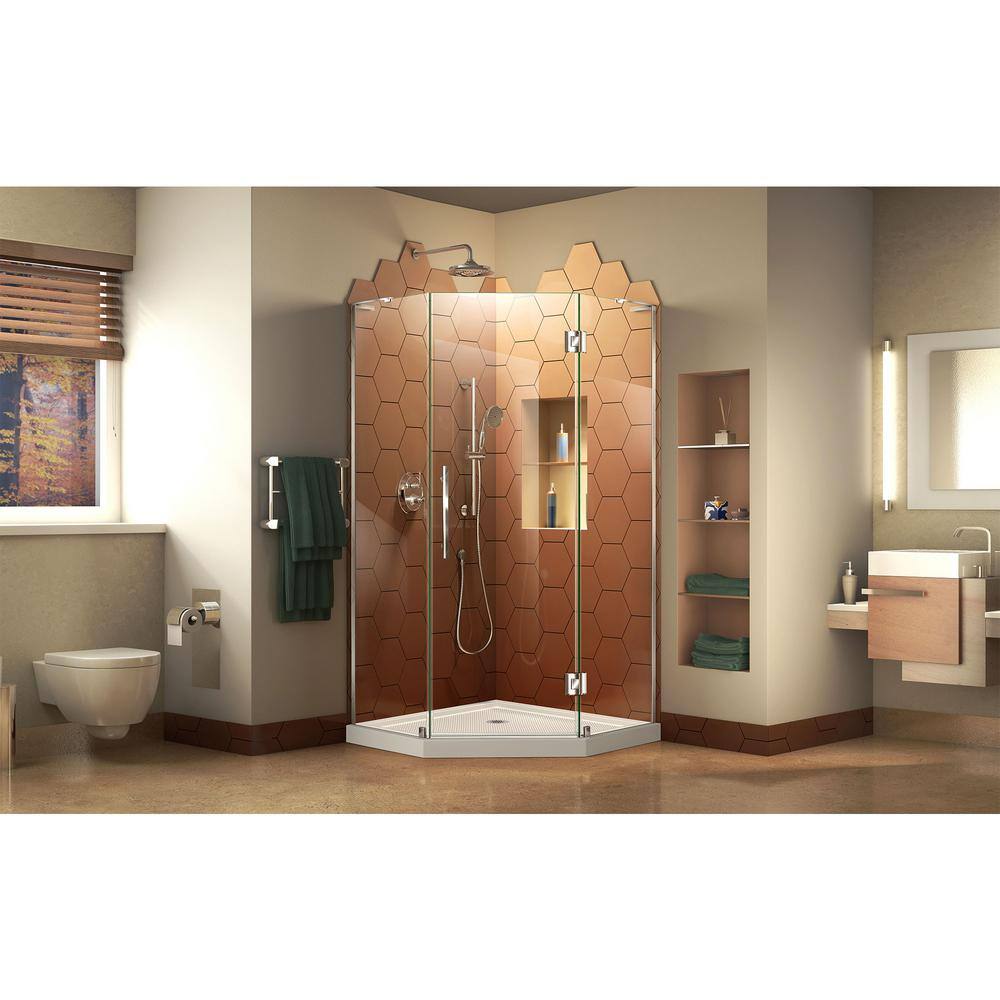 Prism Plus Frameless Neo-Angle Clear Glass Shower Enclosure