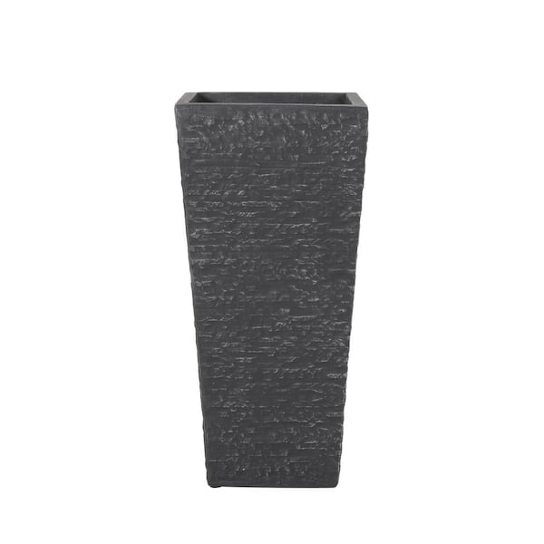 CHRISTOPHER KNIGHT HOME Tengren 26.5 in. Tall Gray Lightweight Concrete Outdoor Patio Planter