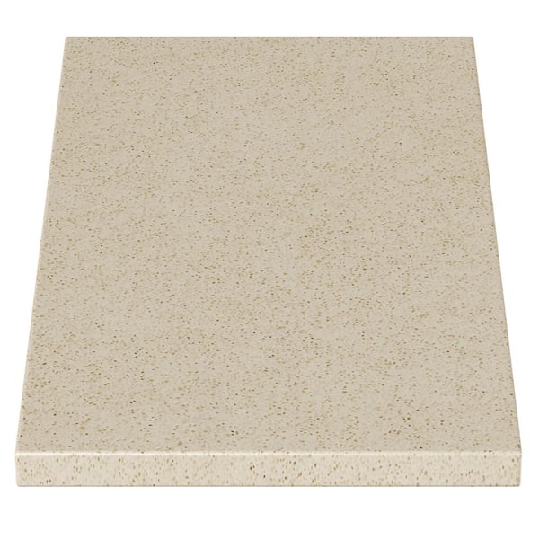 J COLLECTION 12 in. W x 22 in. D Cultured Marble Slab Vanity Top in Winter Snow