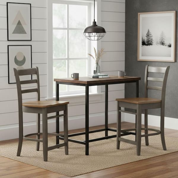 International Concepts 24 in. H Emily Hickory/Coal Counter Stool