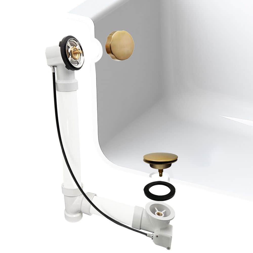 27 in. Sch. 40 PVC Cable Drive Bath Drain Waste Kit, Champagne Bronze price history on PriceWatchPro