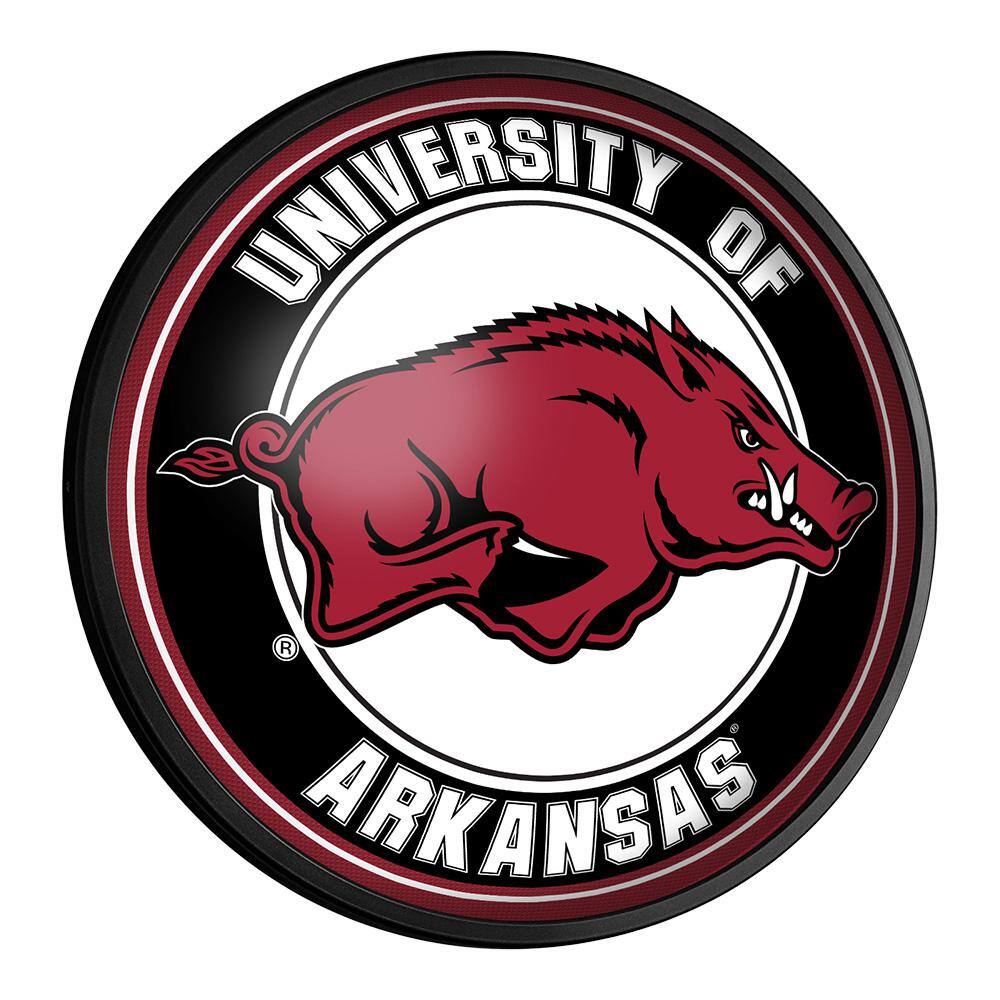 Arkansas Razorbacks: Round Slimline Lighted Wall Sign 18 in. L x 18 in. W x 2.5 in. D price history on PriceWatchPro