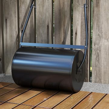 Outsunny 23.5 in. Heavy Duty Push/Tow Lawn Roller Sod Roller Filled with Water or Sand 845-237