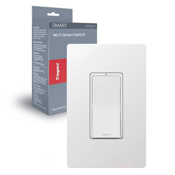 Radiant Smart Matter-Enabled Decorator Rocker Light Switch with Wi-Fi, White