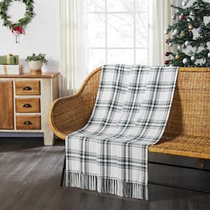 Gregor Red Black White Seasonal Christmas Tree Plaid Cotton Kitchen TE