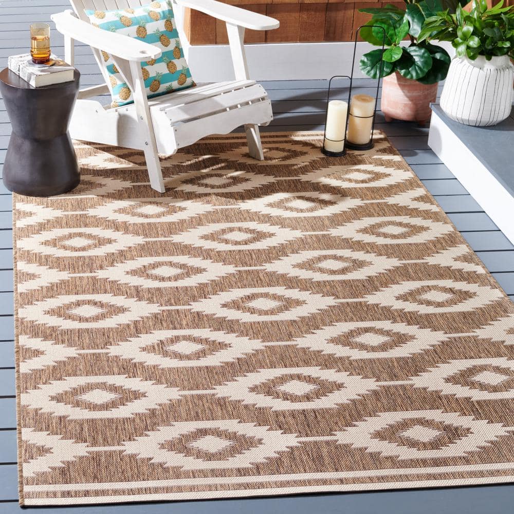 Beach House Cream Beige Synthetic Non-slip Area Rug 2' 2" x 4'