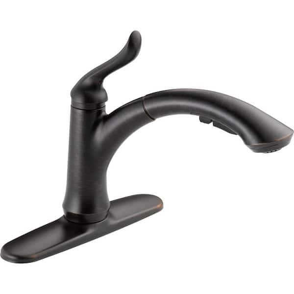 Delta Linden Single-Handle Pull-Out Sprayer Kitchen Faucet With Multi-Flow In Venetian Bronze