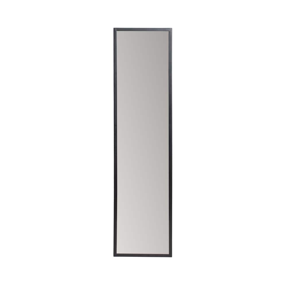 Habitat 12 in. W x 48 in. H Trina Rectangular Frameless Black Modern Mirror MR0745W The Home Depot