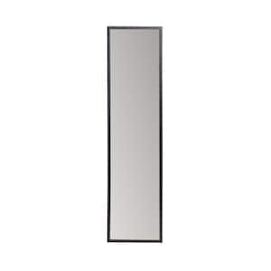 12 in. W x 48 in. H Trina Rectangular Frameless Black Modern Mirror