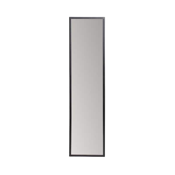 Habitat 12 in. W x 48 in. H Trina Rectangular Frameless Black Modern Mirror