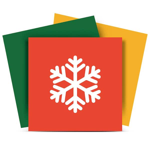 Orange, Green, Yellow CN06 8 in. x 8 in. Vinyl Peel and Stick Tile (24 Tiles, 10.67 sq. ft./Pack)