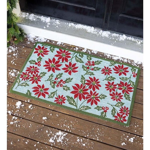 Indoor/Outdoor Tile-Inspired Hooked Polypropylene Accent Rug