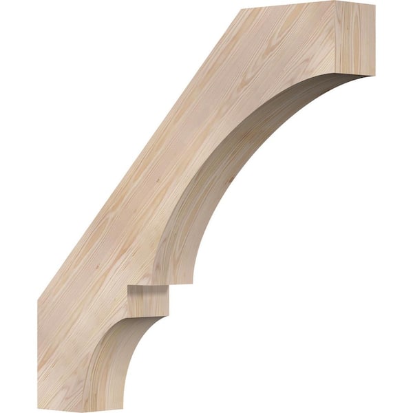 Ekena Millwork 5 1/2"W x 36"D x 36"H Balboa Smooth Knee Brace, Douglas Fir