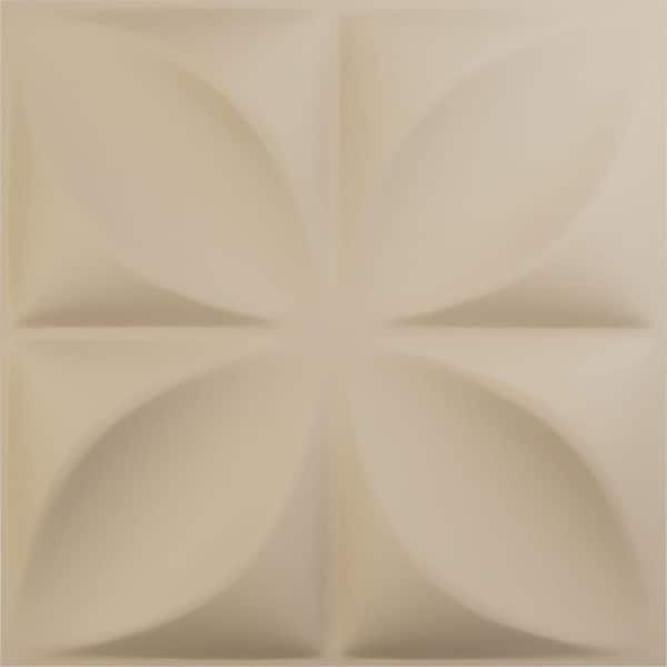 11-7/8"W x 11-7/8"H Helene EnduraWall Decorative 3D Wall Panel, Smokey Beige (Covers 0.98 Sq.Ft.)