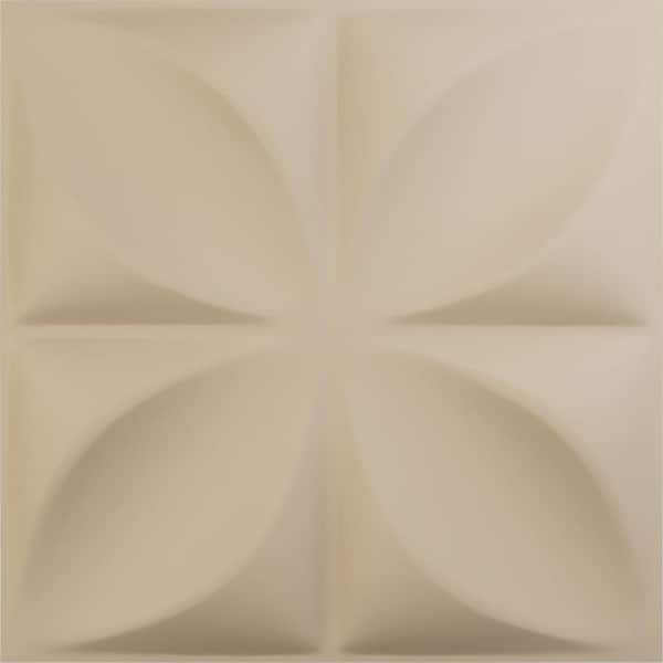 Ekena Millwork 11-7/8"W x 11-7/8"H Helene EnduraWall Decorative 3D Wall Panel, Smokey Beige (12-Pack for 11.76 Sq.Ft.)