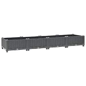 63 in. x 15.7 in. x 9.1 in. Polypropylene Plastic Raised Bed