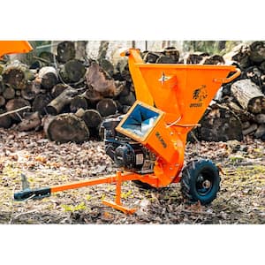 3 in. 7 HP Gas Powered Kohler Engine Direct Drive Certified Commercial Chipper Shredder with Trailer Tow Hitch