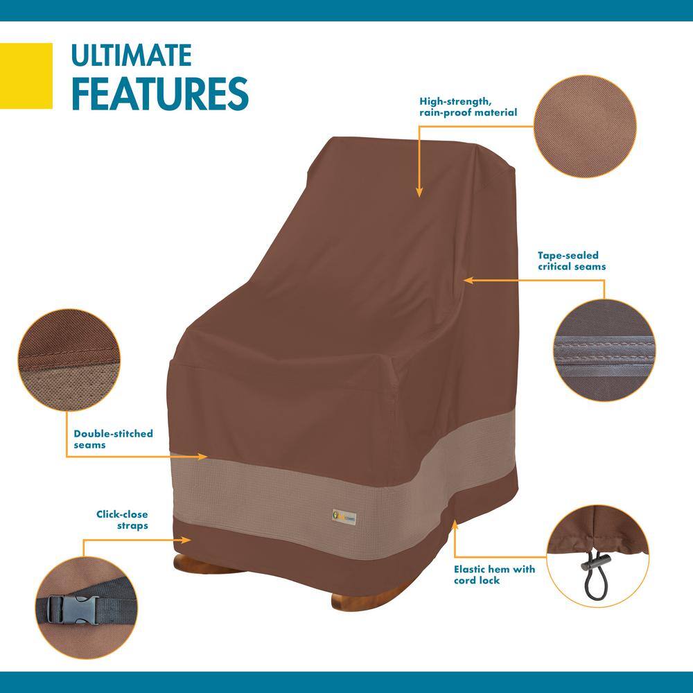 Ultimate 28" Beige and Brown Polyester Patio Chair Cover