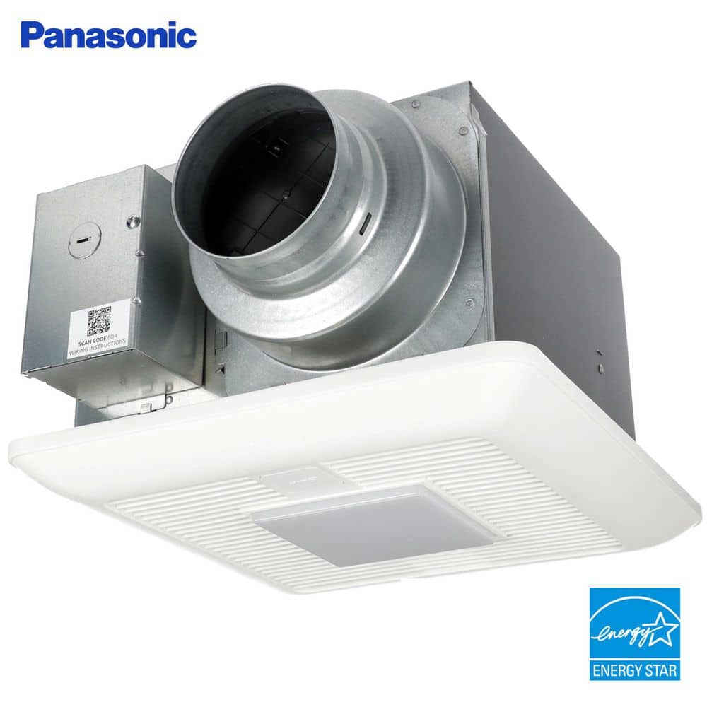 Panasonic WhisperGreen Select Pick-A-Flow 50/80 or 110 CFM Exhaust Fan LED  Light Flex-Z Fast bracket 4 or 6 in. duct adapter FV-0511VKL2 - The Home 