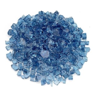 1/2 in. Pacific Blue Fire Glass 10 lbs. Bag