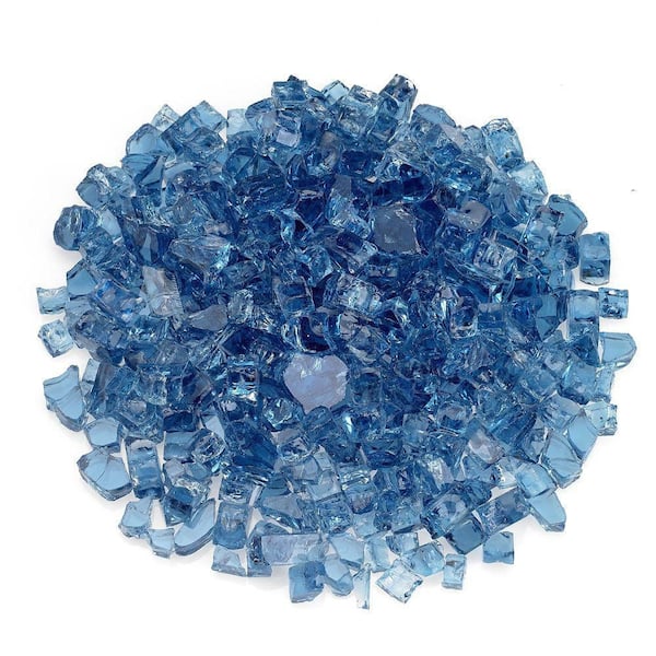 American Fire Glass 1 2 In. Pacific Blue Fire Glass 10 Lbs. Bag Aff 