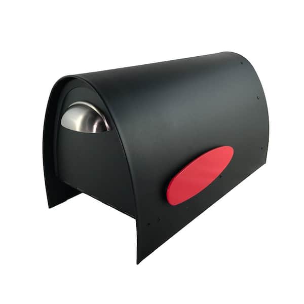 Spira Matte Black Powdercoated 316 Stainless Steel Post Mounted Non-Locking Mailbox
