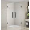 Aston Vanora 38 in. x 38 in. x 72 in. Frameless Corner Hinged Shower ...