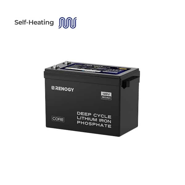 Renogy 48-Volt 50Ah Smart Lithium Iron Phosphate Battery w/Self-Heating