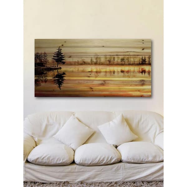 Unbranded 22.5 in. H x 45 in. W "Chanannes" by Parvez Taj Printed Natural Pine Wood Wall Art