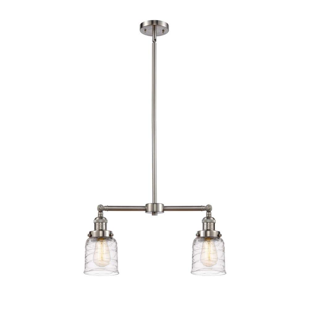 Deco Swirl Brushed Satin Nickel 21" Island Light with Adjustable Swivels