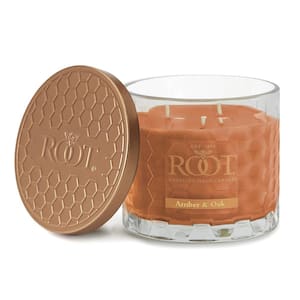 3-Wick Honeycomb Amber and Oak Scented Jar Candle