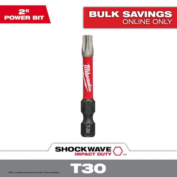 Milwaukee SHOCKWAVE Impact Duty 2 in. T30 Torx Alloy Steel Screw Driver Bit (1-Pack)