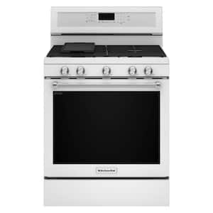 5.8 cu. ft. Gas Range with Self-Cleaning Oven in White