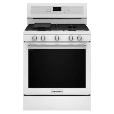 5.8 cu. ft. Gas Range with Self-Cleaning Oven in White