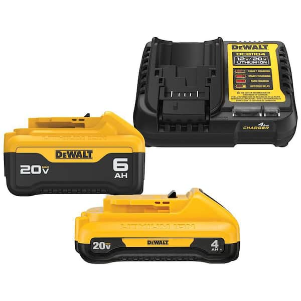 20V MAX Cordless 4.5 in. - 5 in. Grinder, (1) 20V 6.0Ah Battery, (1) 20V 4.0Ah Battery, and Charger