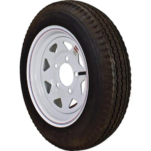 480-12 K353 BIAS 780 lb. Load Capacity White with Stripe 12 in. Bias Tire and Wheel Assembly