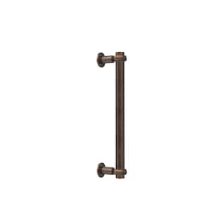 Contemporary 12 in. Back to Back Shower Door Pull with Twisted Accent in Venetian Bronze