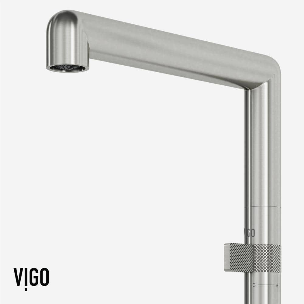 Stainless Steel Single Handle Kitchen Bar Faucet with Knurled Dial
