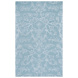 Fifth Avenue Blue/Ivory Doormat 3 ft. x 5 ft. Floral Area Rug