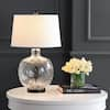 Diyas IL30065 Olivia Table Lamp Black Shade 3 Light Antique Brass Crys