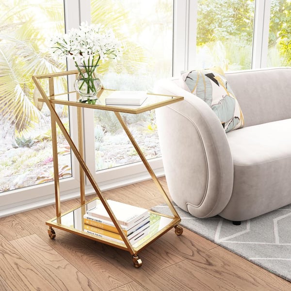 ZUO Alto Gold Bar Cart