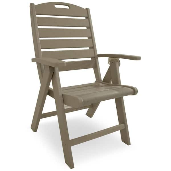 Trex Outdoor Furniture Yacht Club Sand Castle Highback Patio Folding Chair Txd38sc The Home Depot