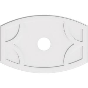 40 in. W x 26-5/8 in. H x 6 in. ID x 1 in. P Kailey Architectural Grade PVC Contemporary Ceiling Medallion