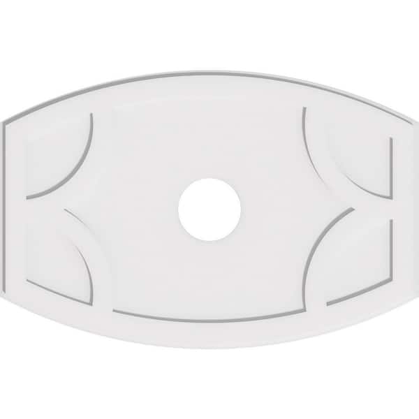 Ekena Millwork 40 in. W x 26-5/8 in. H x 6 in. ID x 1 in. P Kailey Architectural Grade PVC Contemporary Ceiling Medallion