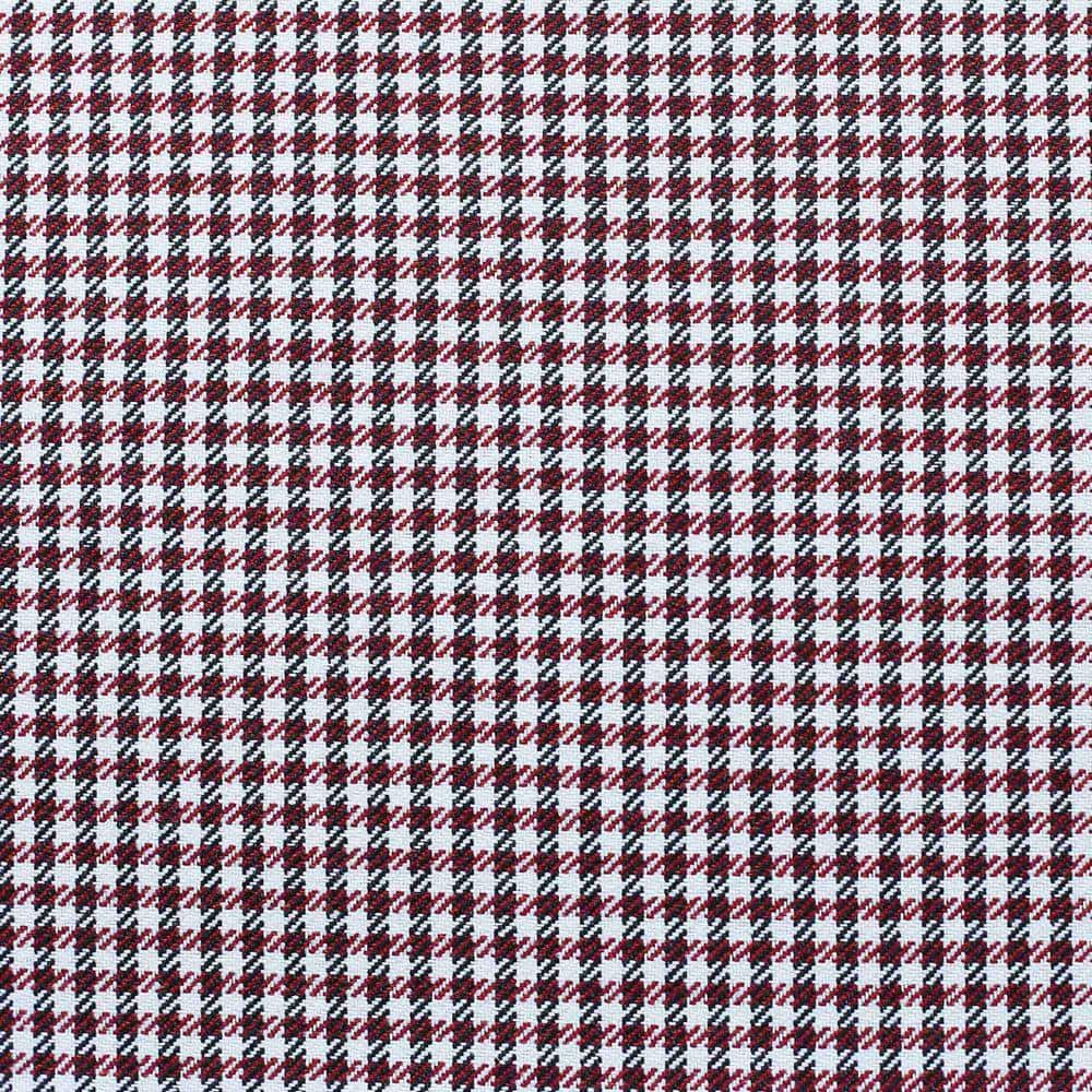 Red Houndstooth Jacquard 18" Square Pillow Covers Set